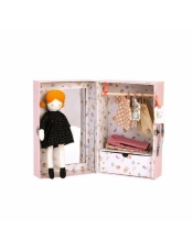Les Parisiennes Гардероб в чемодане с куклой и набором одежды 642564